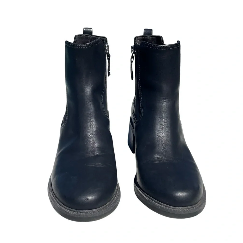 Dr Scholl’s Redux midi calf booties block heel boots black womens 7.5